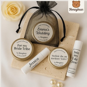 Natural Wedding Lip Balm, Personalized Chapstick, Choose Your Own, Party Wedding Favors, Bridal Shower, Bridesmaid Gift, Custom Labels