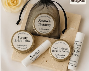 Natural Wedding Lip Balm, Personalized Chapstick, Choose Your Own, Party Wedding Favors, Bridal Shower, Bridesmaid Gift, Custom Labels