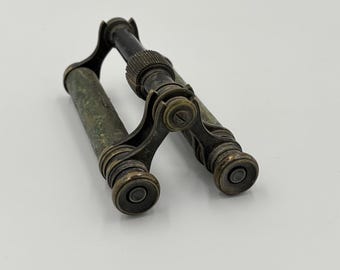 Rare Antique Naval Telescope Binoculars  C1860 Brass Patina