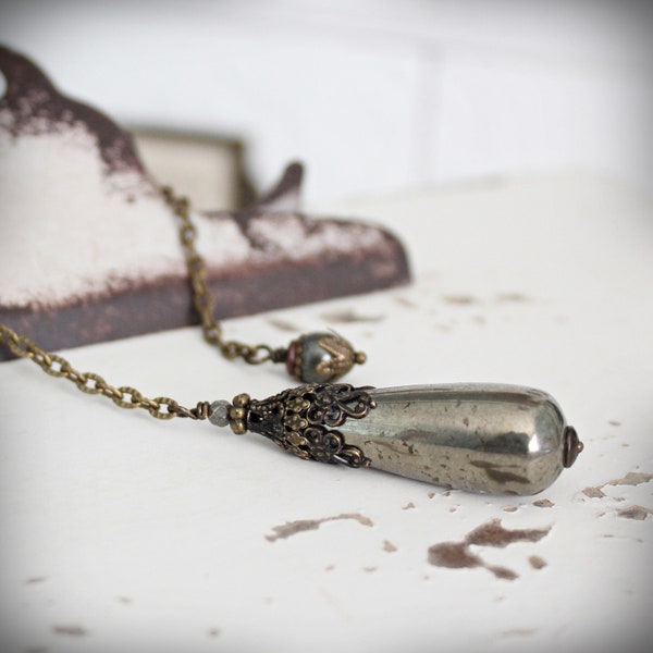 Pyrite Vintage Style Pendulum - Abundance and Protective Vibrations