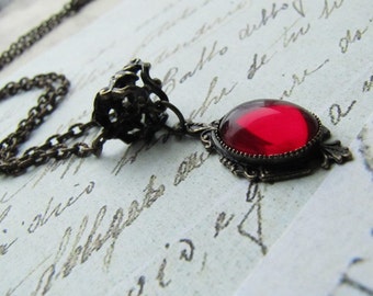 Siam Red Edwardian Pendant