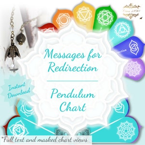 Printable Pendulum Chart - Higher Good Messages of Redirection for When You Receive the Answer &quot;NO&quot;