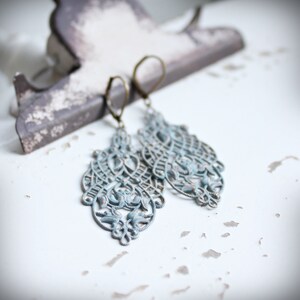 Heather Large Filigree Drop Earrings