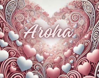 Aroha – Maori Love Digital Print | Love and Compassion Wall Art | Indigenous New Zealand Artwork | 8x10 Instant Download