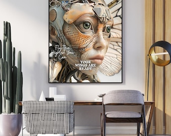 Inspirational Wall Art, Empowerment , Your Wings Are Ready Print, Motivational Gift, Positive Wall Decor, Home Inspiration Encouragement