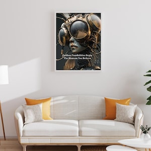 Believe in Yourself Wall Art, Empowerment Quote, Endless Possibilities, Motivational Home Decor, Inspiration
