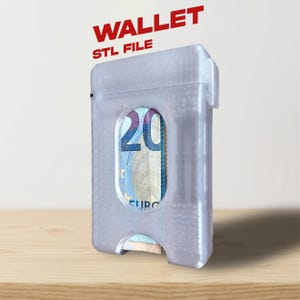 Minimalist Wallet STL File for 3D Printing - Slim Card Holder 3D Design, Hard Case EDC Wallet, Smart Wallet Print Files, Digital Download
