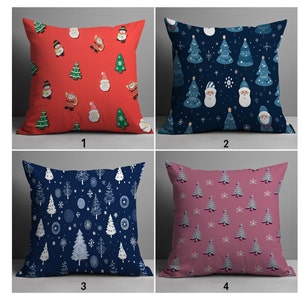 Rustic Christmas Pillow Cover, Christmas Pine Tree Cushion Cover, Holly Pine Tree Pillow Cover,  Winter Decorative Pillow, Christmas Cushion
