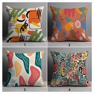 Colorful Abstract Pillow Covers, Modern Abstract Pillow Covers, Geometric Abstract Cushion Covers, Contemporary Art Throw Pillow Covers