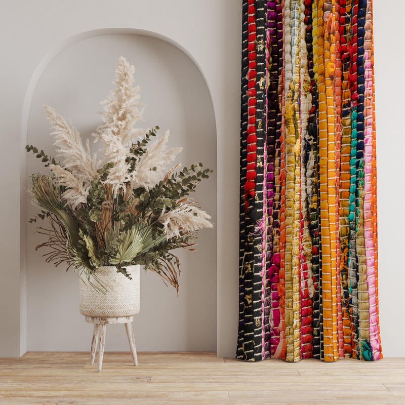 Rag Curtains Etsy