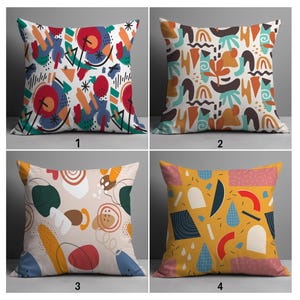 Geometric Abstract Cushion Covers, Colorful Abstract Pillow Covers, Modern Abstract Pillow Covers, Contemporary Art Throw Pillow Covers