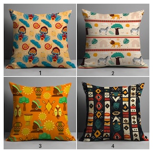 Bohemian African Tribal Pillow Cover, African Cushion Covers,  African Pillowcase, Ethnic Design Throw Pillow Cover, Ethnic Decor