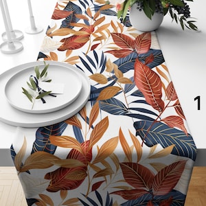 Tropischer Paradiesvogel Tischläufer, Lebendiges Blumen Tischläufer, Modernes Wohn Dekor, Palmen Blatt Tischläufer, Sommer Vibes, Küchen Deko