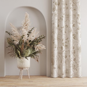 Art Nouveau Curtain Panels, Vintage Style Window Curtain, Sophisticated Curtain, Elegant Floral Drapes, Custom Art Nouveau Drapes