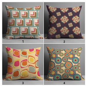 Retro Geometrische Kissenbezüge, Bunter Mid Century Modern Kissenbezug, Bunte Abstrakte Kissenbezüge, Mcm Wohnkultur