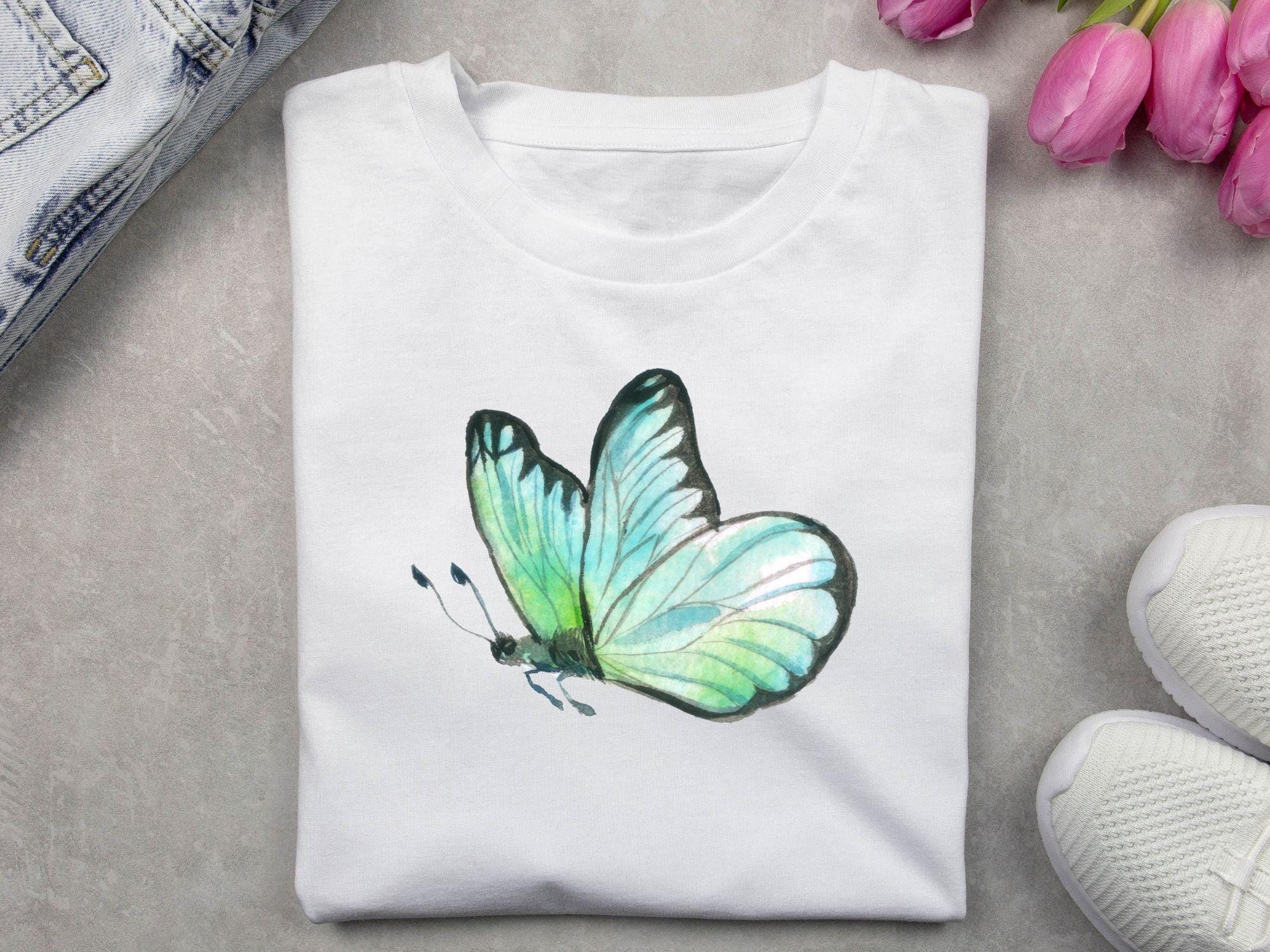 Watercolor Butterfly Clipart Bundle: Botanical PNG & SVG (digital ...