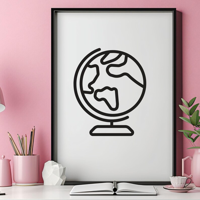Globe SVG Bundle: World Map Clipart for Cricut (PNG, AI) - Etsy