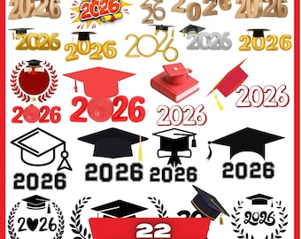 Senior 2026 Svg bundle,Class of 2026 Svg,Graduation Svg Clipart,Senior Coquette Bow svg,high school svg,Instant download,Cricut cut files