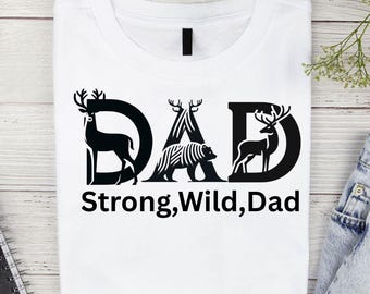 Papá Oso PNG: Diseño para el Día del Padre Fuerte y Salvaje (Descarga Digital)