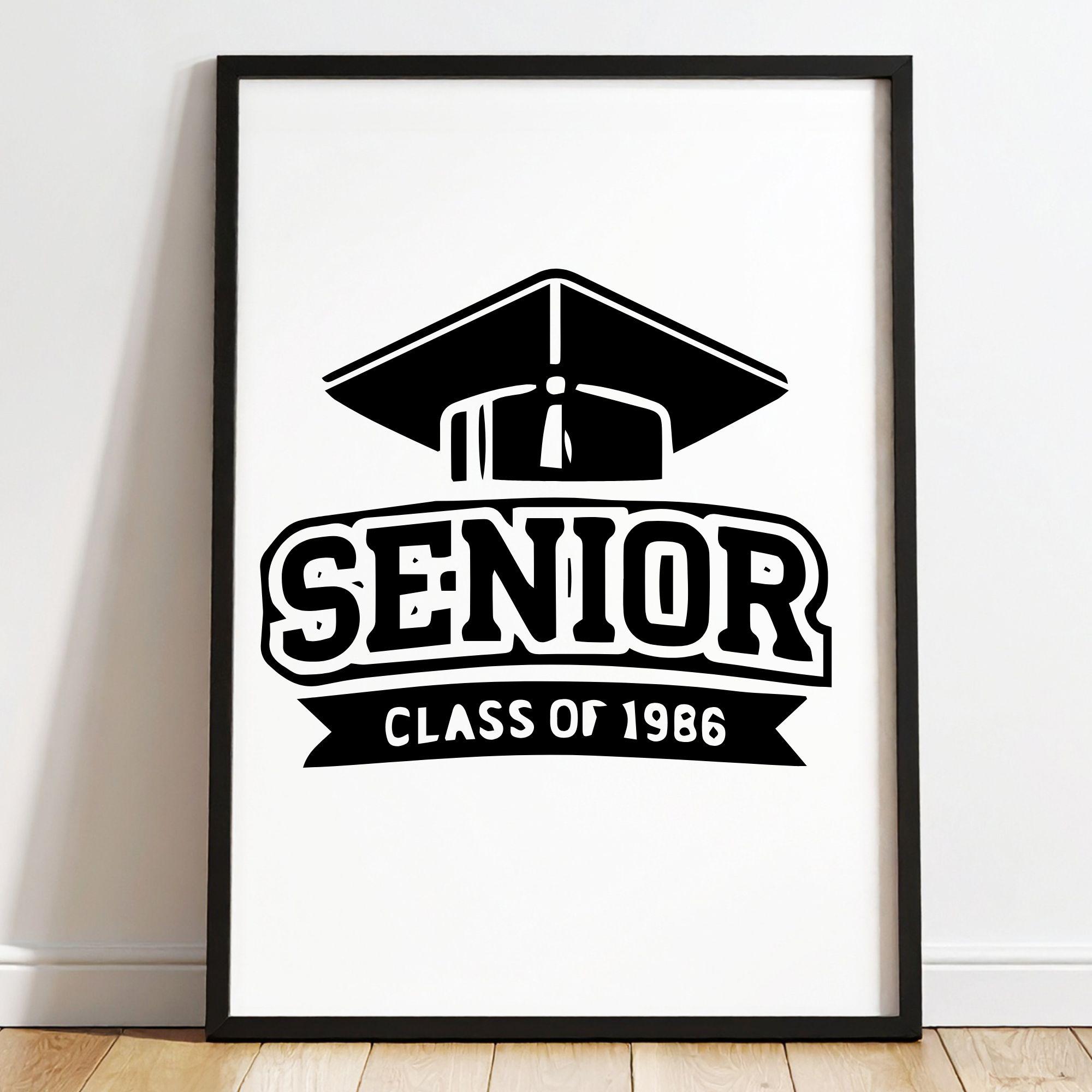 Graduation Cap1986 Senior 1986 Graduation SVG Bundle, Class of 1986 Cut Files - Etsy