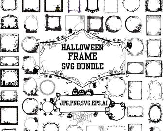 Halloween Frame SVG Bundle: Spooky Gothic Designs (Digital Download)