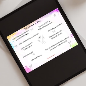 Digitale Postkarte Selbstliebe – "Weil ich es mir wert bin" – Inspirierende Sprüche zum Ausdrucken – Geschenk für Selbstliebe & Achtsamkeit