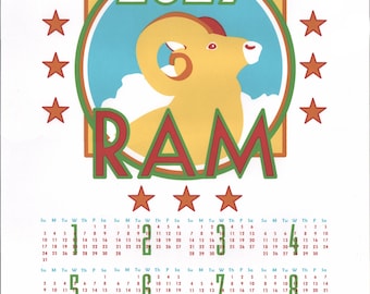 Kalender van het Jaar van de Ram 2027