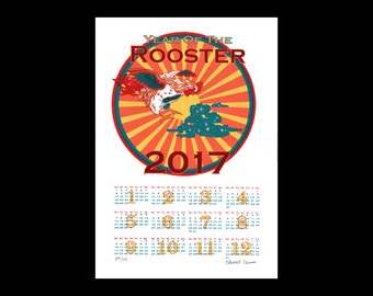 Year of the Rooster Calendar 2017