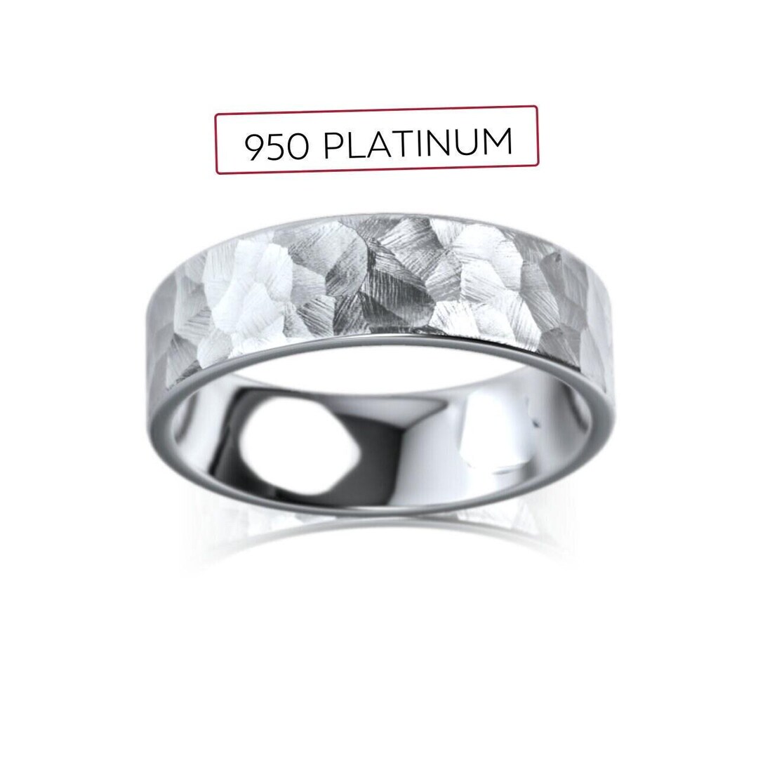 Brown & newirth 950 platinum hammered 6mm band discount