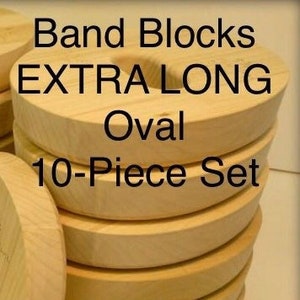 Free USA Shipping, Built-to-Order, Band Block Set, Ten (10) Pieces, Hat Maker's Tool, - EXTRA LONG Oval Shape