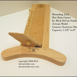 Built-to-Order, Hat Making Tool, Rounding Jack, Artisan Model, COUNTER CLOCKWISE cutter, Maple Wood