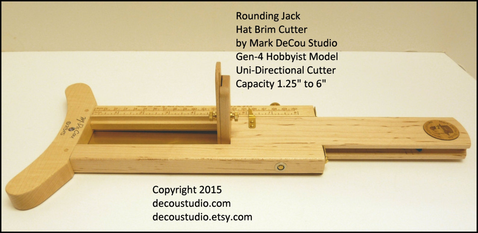 Hat Ruler Built-to-order, Hat Making Tool Rounding Jack, Hat Brim Cutter, Maple ...