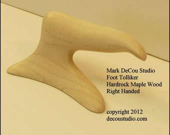 Built-To-Order, Hat Making Tool Foot Tolliker New Millinery Creasing Brim Crown Shaping Right Handed Hardrock Maple Wood