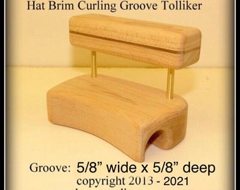 Built-to-Order, Groove Tolliker Hat Making Tool Pencil Curl Hat Brim Shaper Curler, 5/8” x 5/8” (0.625” wide by 0.625” deep)