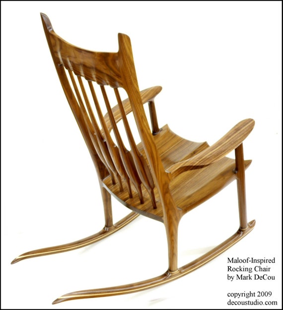 Built To Order Sam Maloof Inspired Handmade Rocking Chair Etsy