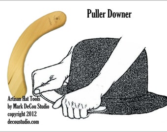 Free-USA-Shipping, Puller Downer, Maple Wood, Hat Body Puller, Hat Making Tool