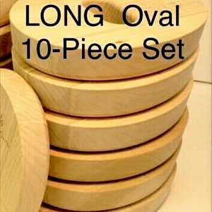 Free USA Shipping, Built-to-Order, Band Block Set, Ten (10) Pieces, Hat Maker&#39;s Millinery Tool - LONG OVAL Shape