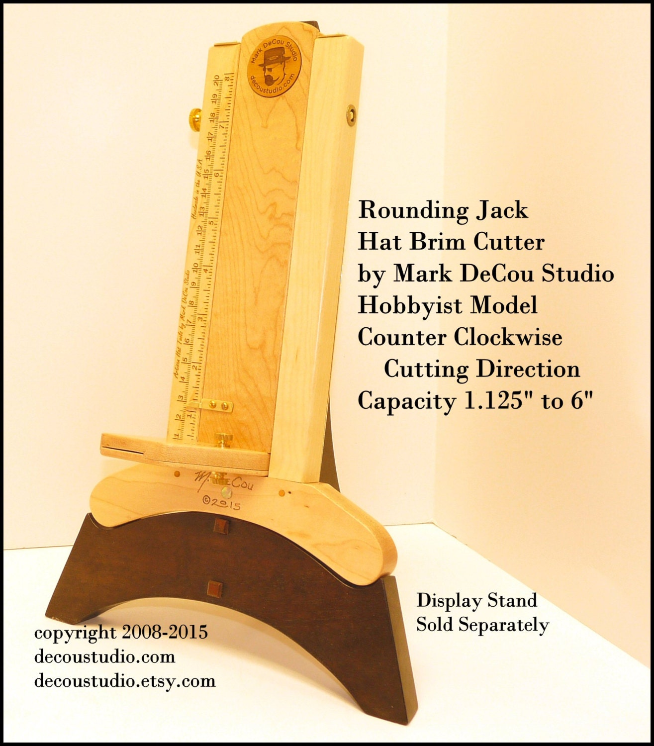 Built-to-Order, Hat Making Tool Rounding Jack, Hat Brim Cutter