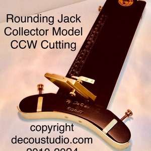 Built-To-Order, Hat Making Tool, Rounding Jack, Brim Cutter, Ebonized Maple Collector Edition, Machined Brass Blade Holder, Counter Clockwis