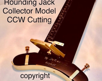 Built-To-Order, Hat Making Tool, Rounding Jack, Brim Cutter, Ebonized Maple Collector Edition, Machined Brass Blade Holder, Counter Clockwis
