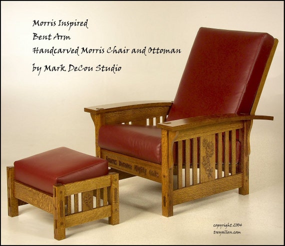 Built To Order Morris Style Curved Arm Lounge Chair And Etsy