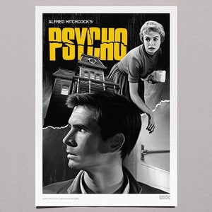Fan art psychopathe. Affiche de film peinte numériquement, impression d&#39;art A3