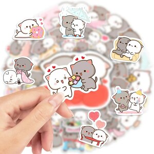 Schattig stel kat stickers cartoon kawaii diy cadeau sticker doodles voor plakboek skateboard bagage telefoon waterdichte stickers!