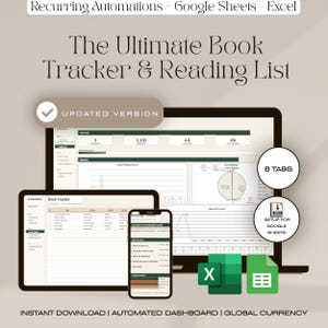 The Ultimate Book Tracker & Reading List (Excel/GoogleSheets)