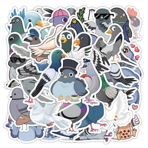50/100Pcs INS Novelty Funny Cartoon Pigeon Stickers PVC Waterproof Stickers Decals For Kids Boys Girls Toys Gifts