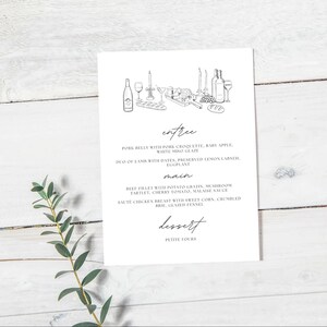 Whimsical Wedding Menu template