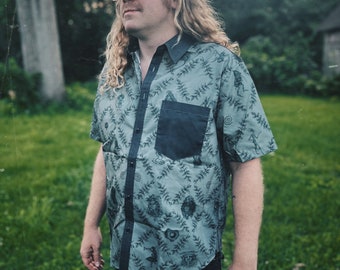 Silver Sage Fae Short Sleeve Button Down