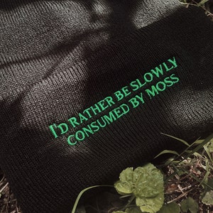 Id Rather Be Slowly Consumed By Moss sock hat zdjęcie 2