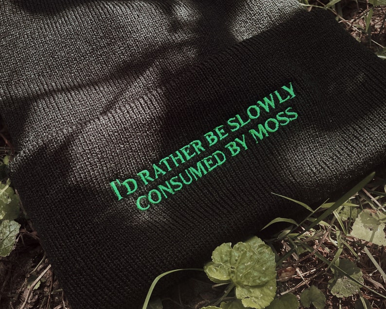 Id Rather Be Slowly Consumed By Moss sock hat zdjęcie 2