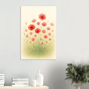 Poesia estiva – Papaveri in acquerello - Poster premium su carta opaca